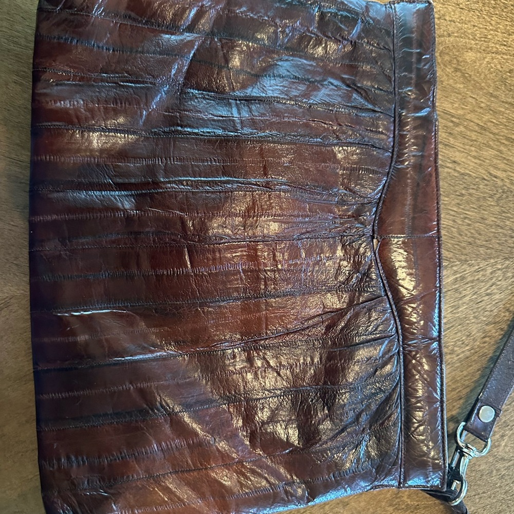 Brown Eel skin bag
